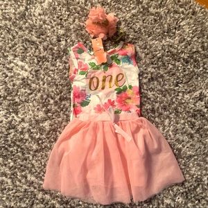NWT Girl One Year Old Birthday Outfit